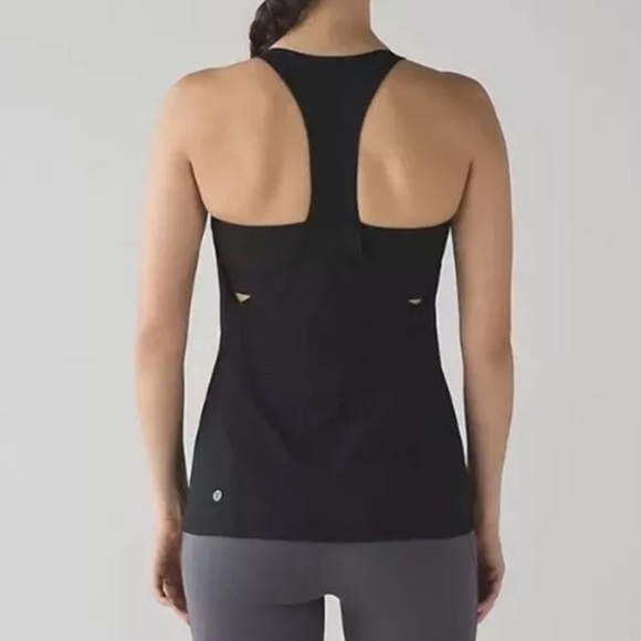 Lululemon Black Hit It Laser Cut Built in Bra Tank Top 6 - Picture 2 of 9